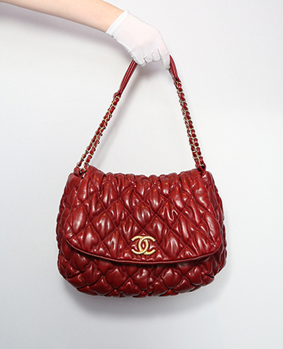 Round Flap Shoulder Bag, front view